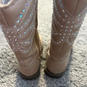 Jessica Simpson Tan Rhinestone Kids Boots